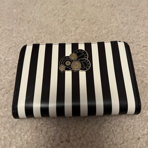 Henri Bendel Leather Classic Stripe Wallet